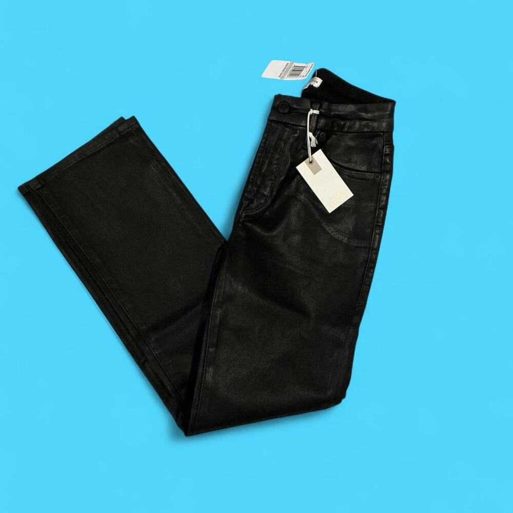 Rare good american coated black jeans